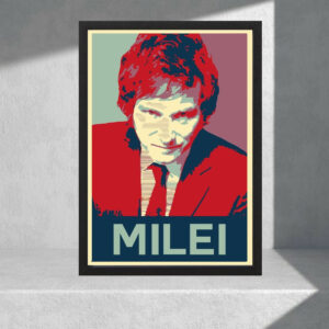 Cuadro Decorativo Politico, Javier Milei 07, Tamaño A3 30x40