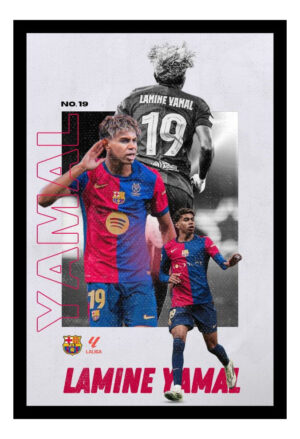 Cuadro Decorativo Futbol - Lamine Yamal 11 - A3 30x40 Cm