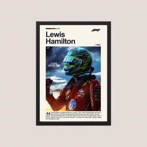Cuadro Decorativo Lewis Hamilton Ferrari 02 - A3 30x40cm