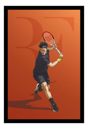 Cuadro Decorativo Tenis - Federer 05 - A3 30x40 Cm