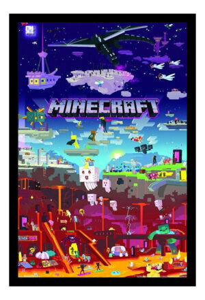 Cuadro Decorativo Videojuegos - Minecraft 05 - A3 30x40