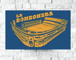Poster Lámina Decorativa Boca Juniors Mod 22, A3 30x42 Cm