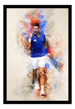 Cuadro Decorativo Tenis - Djokovic 03 - A3 30x40 Cm