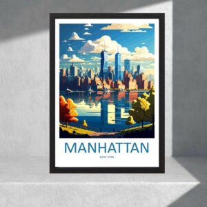 Cuadro Decorativo Paisajes - Manhattan, Usa - A3 30x40 Cm
