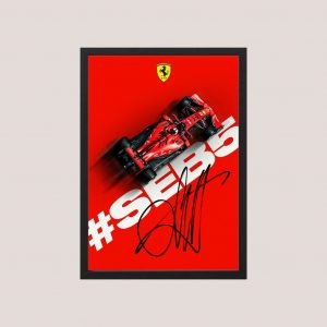 Cuadro Decorativo Sebastian Vettel 12 - Tamaño A3 30x40 Cm