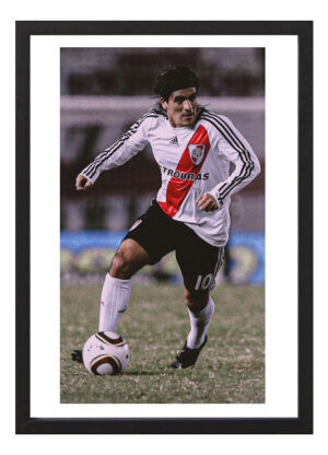 Cuadro Ariel Ortega River Plate (a4) -arte Decorativo Futbol