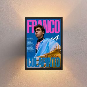 Cuadro F1 Franco Colapinto Alpine 15 - Tamaño A3 30x40 Cm