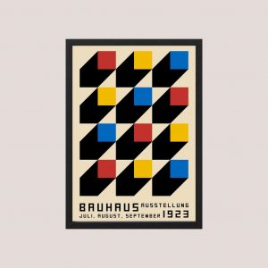 Cuadro Decorativo Arte Moderno Bauhaus 07, Tamaño A3 30x40 Cm