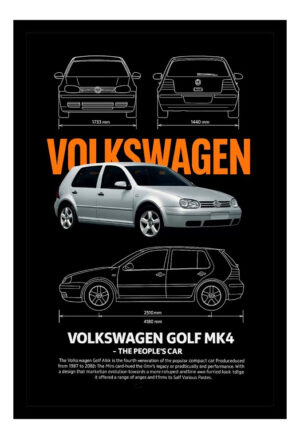 Cuadro Decorativo Automovilismo - Volskwagen 13 - A3 30x40