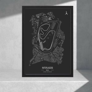 Cuadro Decorativo Formula 1 - Circuito Interlagos - 30x40 Cm