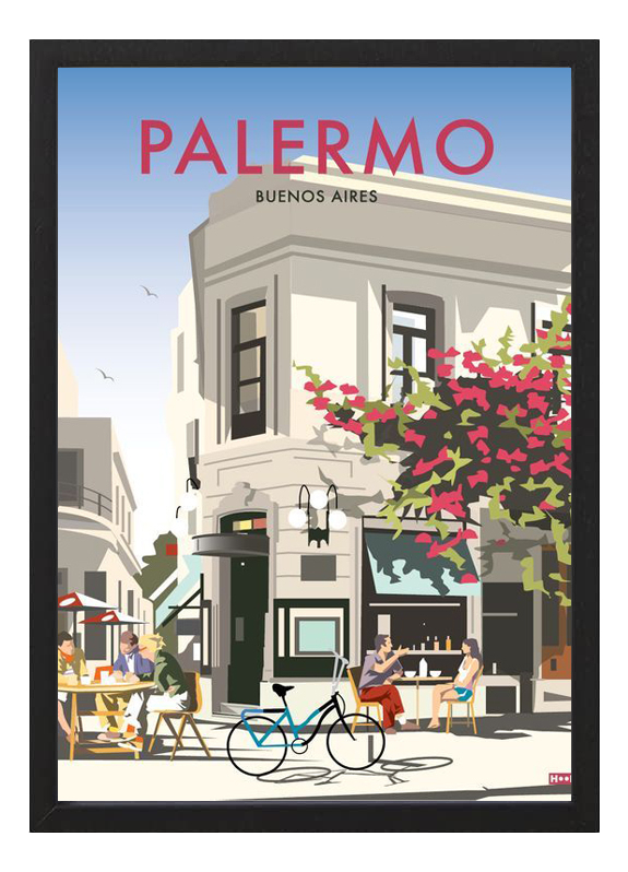 Cuadro Urbano Palermo, Buenos Aires, Argentina - A4 20x30