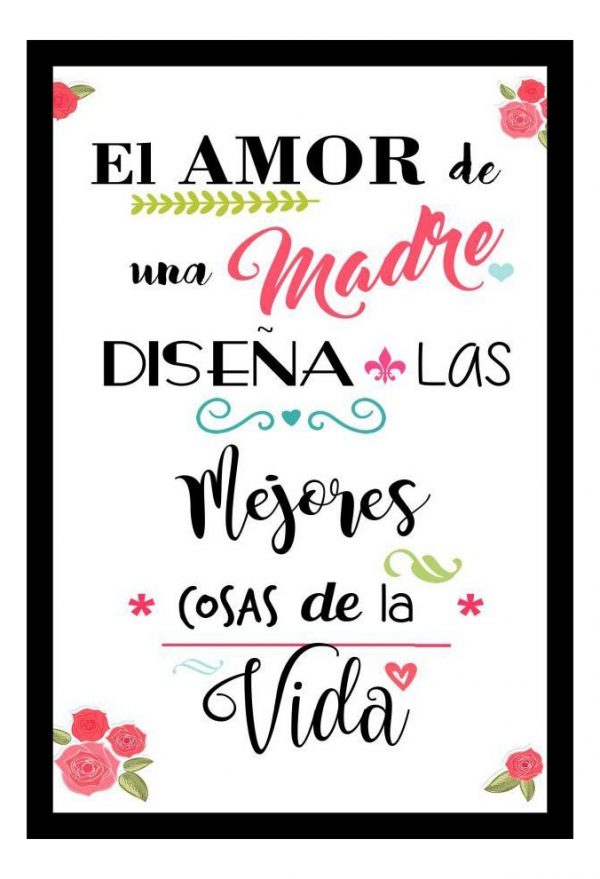 Cuadro Decorativo - Día De La Madre 11 - A3 30x40 Cm