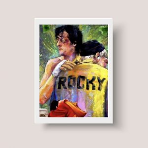 Cuadro Poster Rocky Balboa Mick Dibujo A4 - Cine Fans