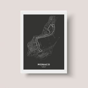 Cuadro Circuito Gp Monaco, Formula 1, A4 20x30
