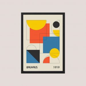 Cuadro Decorativo Arte Moderno Bauhaus 08, Tamaño A3 30x40 Cm