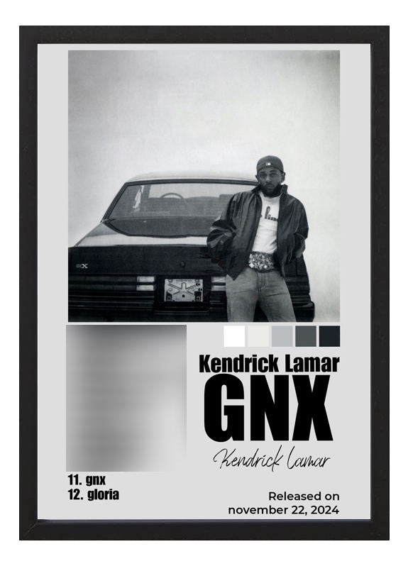 Cuadro Kendrick Lamar Gnx Tamaño A4 20x30 Cm