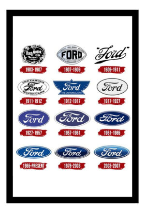 Cuadro Decorativo Automovilismo - Ford 01 - A3 30x40 Cm