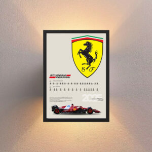 Cuadro Escuderias F1 - Modelo Ferrari - Tamaño A3 30x40 Cm