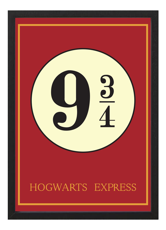 Cuadro Harry Potter Anden 9 3/4 Hogwarts Express A3 30x40 Cm