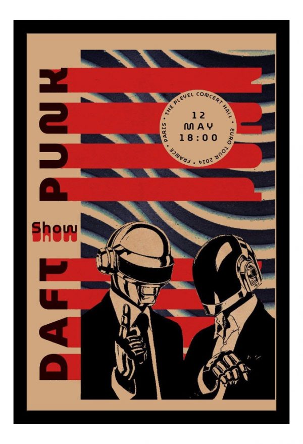 Cuadro Decorativo Musica - Daft Punk 05 - A3 30x40 Cm