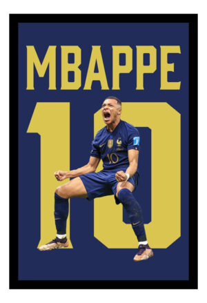 Cuadro Decorativo Futbol - Mbappe 08 - A3 30x40 Cm