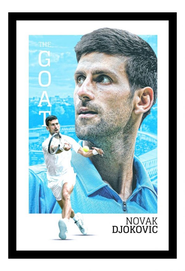 Cuadro Decorativo Tenis - Djokovic 08 - A3 30x40 Cm