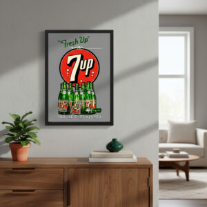 Cuadro Retro Pop Art, 7 Up - Tamaño A4 20x30