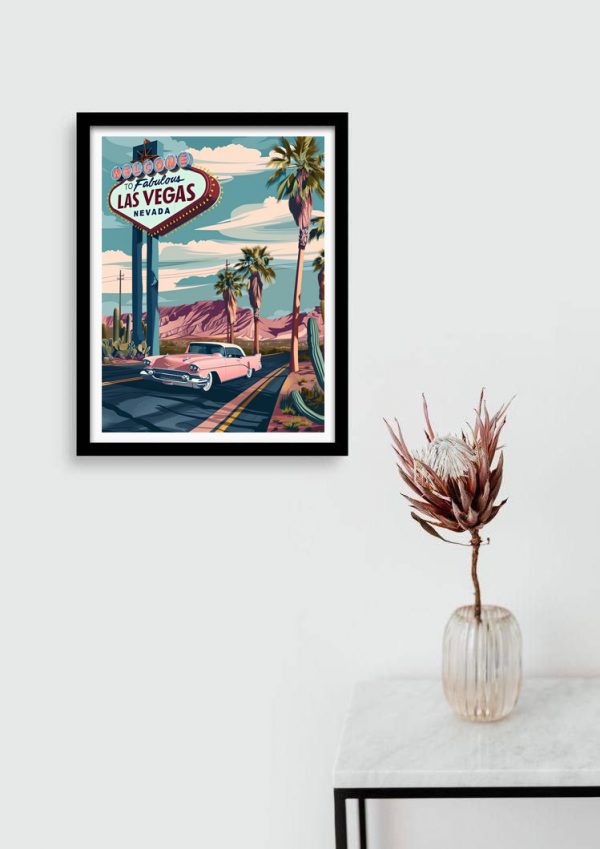 Cuadro Arte Urbano Ciudades Las Vegas Tamaño A3 30x40