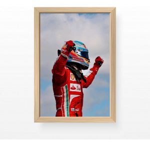 Cuadro F1 Fernando Alonso Scuderia Ferrari A3 30x40cm