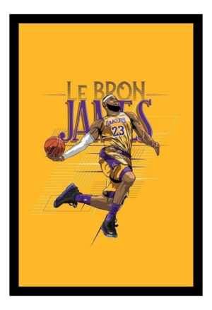 Cuadro Decorativo Basquet - Lebron James 02 - A3 30x40 Cm