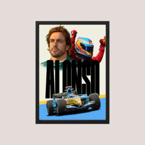 Cuadro F1 Fernando Alonso 09 - Tamaño A3 30x40 Cm