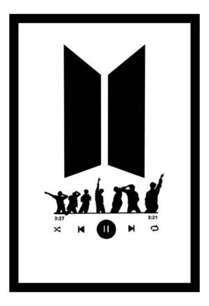 Cuadro Decorativo Musica - Bts 07 - A3 30x40