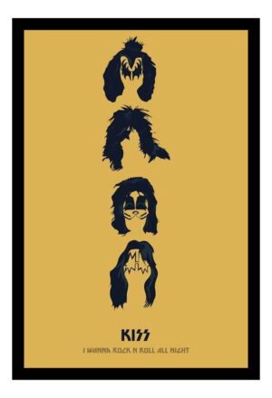 Cuadro Decorativo Música - Kiss 04 - A3 30x40 Cm