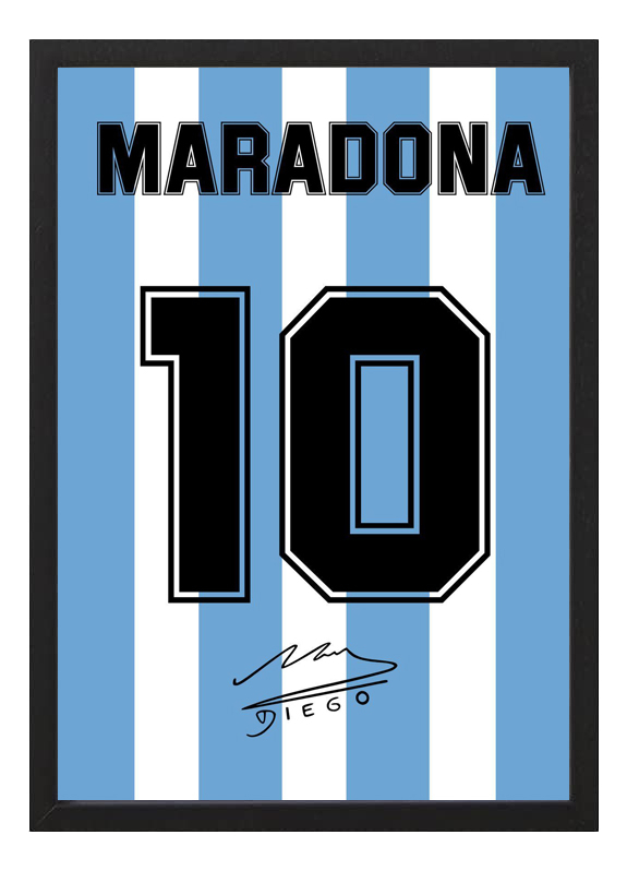 Cuadro Diego Maradona Selección Argentina Dorsal A3 30x40cm
