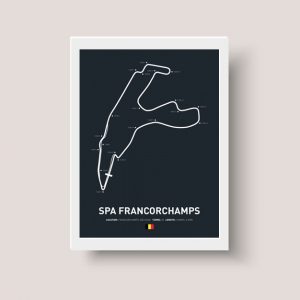 Cuadro Circuito Spa, Gp Belgica , Formula 1, A4 20x30 Cm
