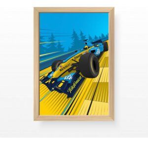 Cuadro Formula 1 Fernando Alonso Renault A3 30x40cm