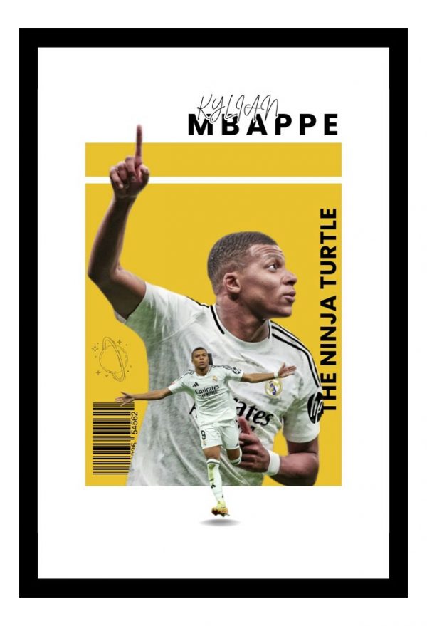 Cuadro Decorativo Futbol - Mbappe 09 - A3 30x40 Cm
