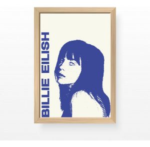 Cuadro Ilustracion Poster Billie Eilish Tamaño A3 30x40 Cm