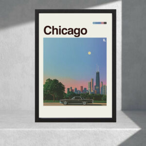 Cuadro Decorativo Paisajes - Usa, Chicago - A3 30x40