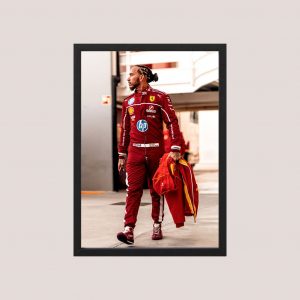 Cuadro Decorativo Lewis Hamilton Ferrari 17 - A3 30x40 Cm