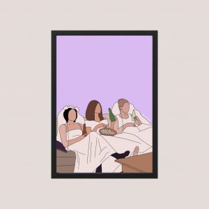 Cuadro Friends - Rachel, Monica, Phoebe - Tamaño A3 30x40 Cm