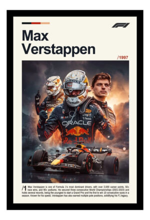 Cuadro Decorativo F1 - Max Verstappen 05 - A3 30x40 Cm