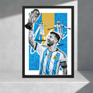 Cuadro Decorativo Lionel Messi 15 - Tamaño A3 30x40 Cm