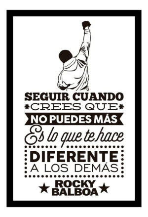 Cuadro Motivacional - Rocky Balboa 03 - A3 30x40 Cm