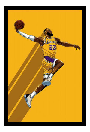 Cuadro Decorativo Basquet - Lebron James 03 - A3 30x40 Cm