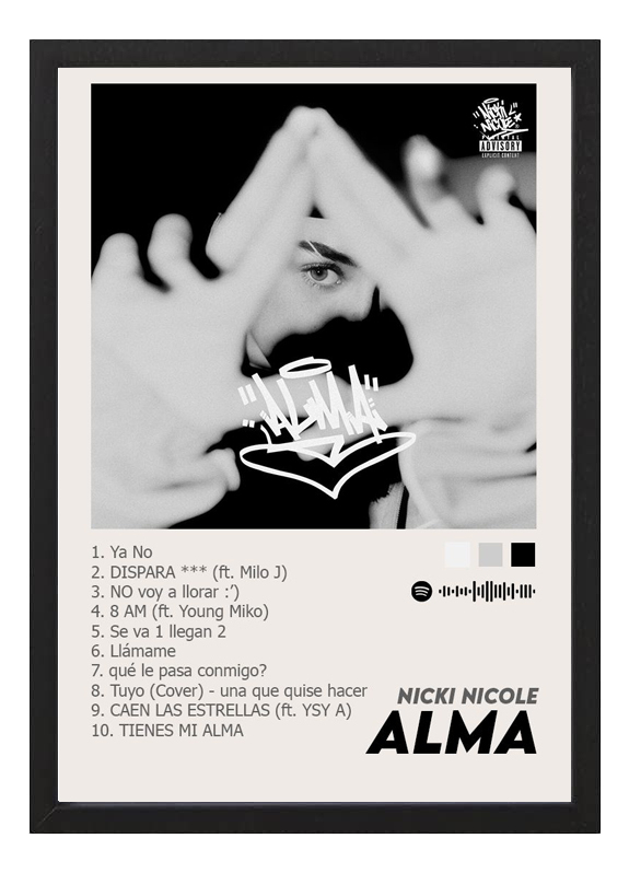 Cuadro Nicki Nicole Alma Tamaño A3 30x40 Cm