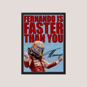 Cuadro F1 Fernando Alonso 08 - Tamaño A3 30x40 Cm