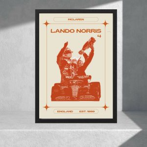 Cuadro Decorativo Lando Norris 04 - Tamaño A3 30x40 Cm