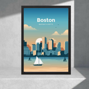 Cuadro Decorativo Paisajes - Boston, Usa 02 - A3 30x40 Cm