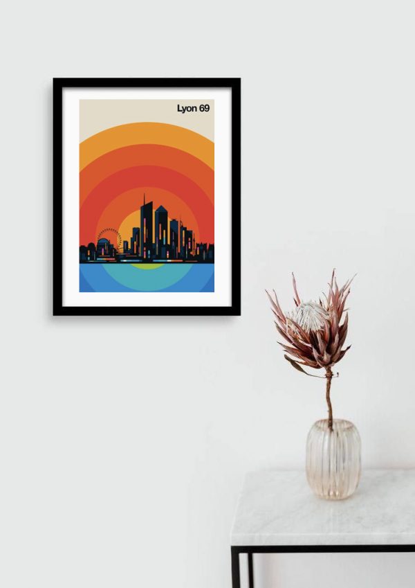 Cuadro Arte Urbano Ciudades Lyon Tamaño A3 30x40